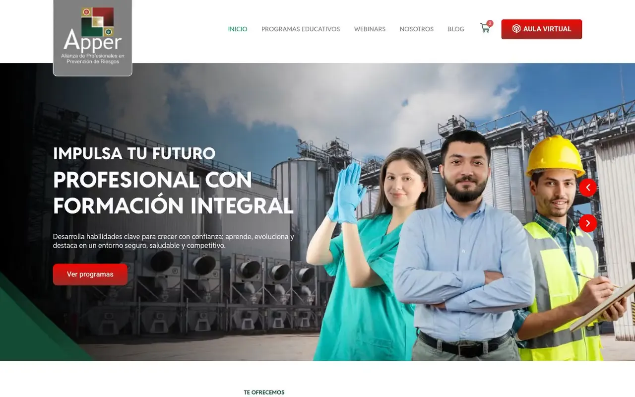 Portada de la web de Apper