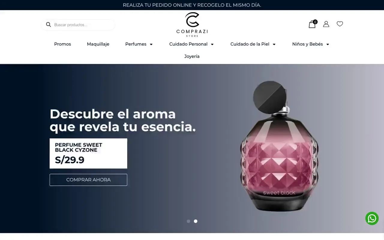 Portada de la web de Comprazi