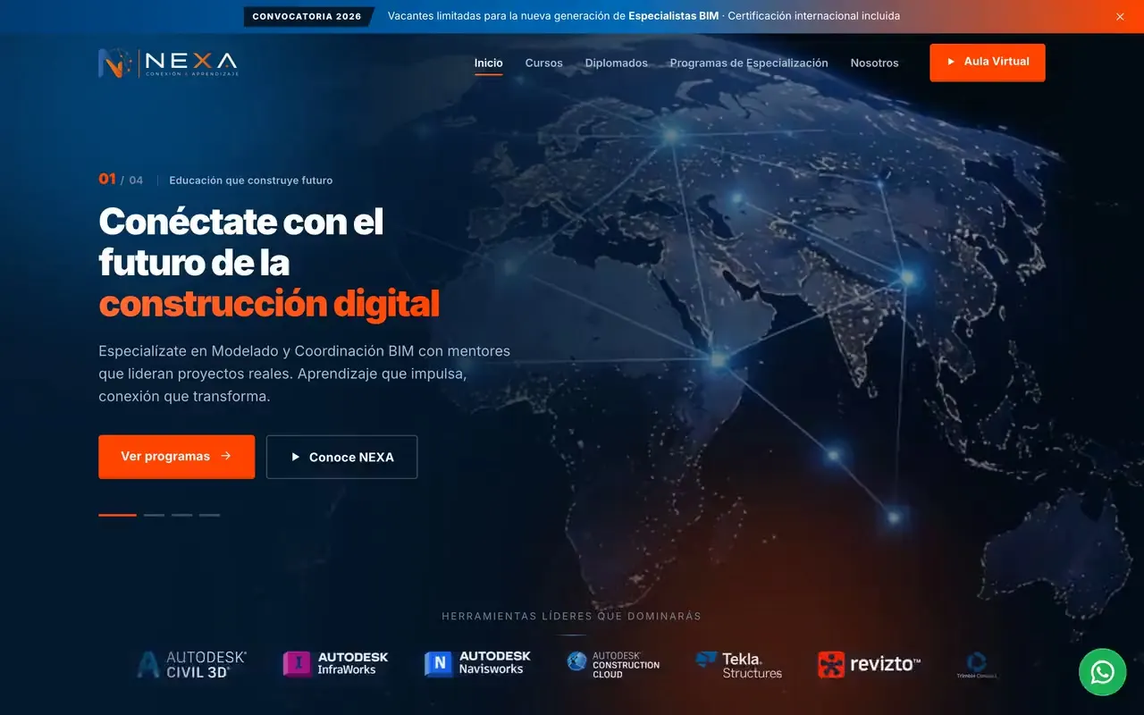 Portada de la web de NEXA
