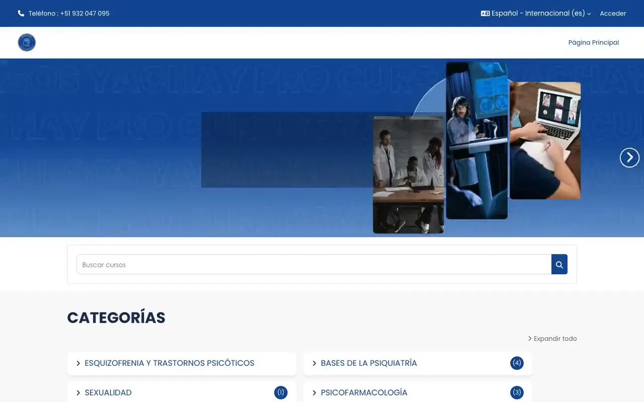 Portada de la web de Yachay