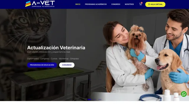 Web de AVET Jornadas Veterinarias