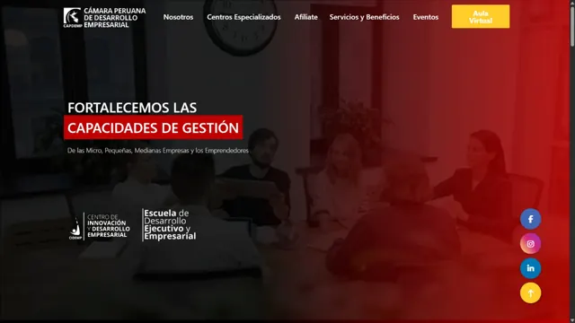 Web de CapDemp – Cámara Peruana de Desarrollo Empresarial