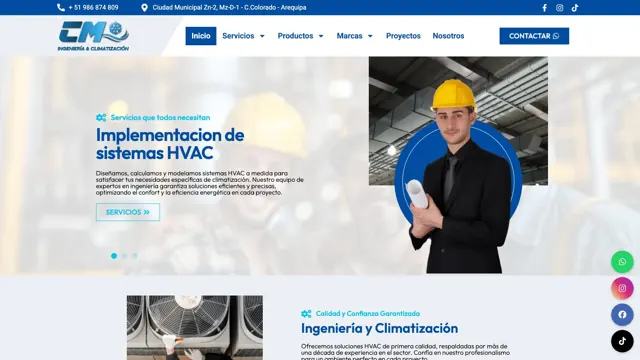 Web de CM Ingeniería y Climatización
