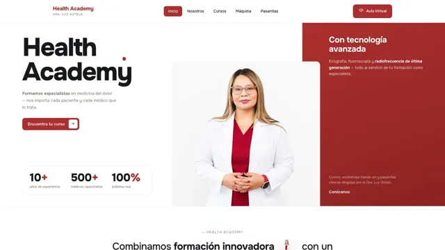 Web de Dra. Luz Sotelo Health Academy