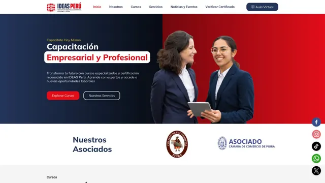 Web de IDEAS Perú
