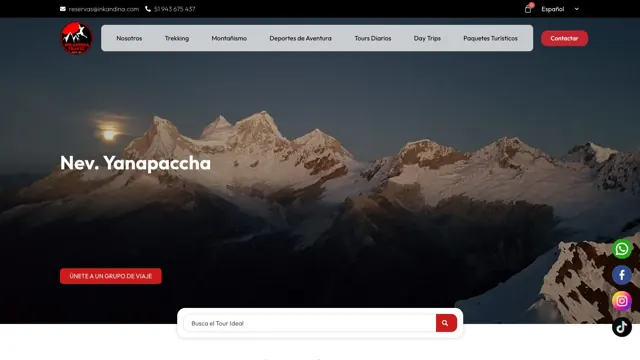 Web de Inkandina Travel