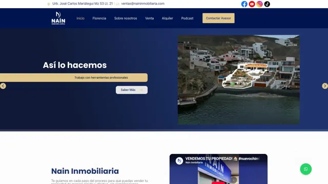 Web de Naín Inmobiliaria