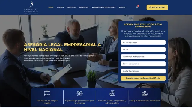 Web de Sandoval Abogados