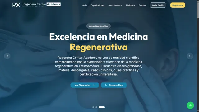 Web de Regenera Center Academy
