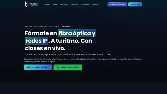 Web de Telecom Academy Latam